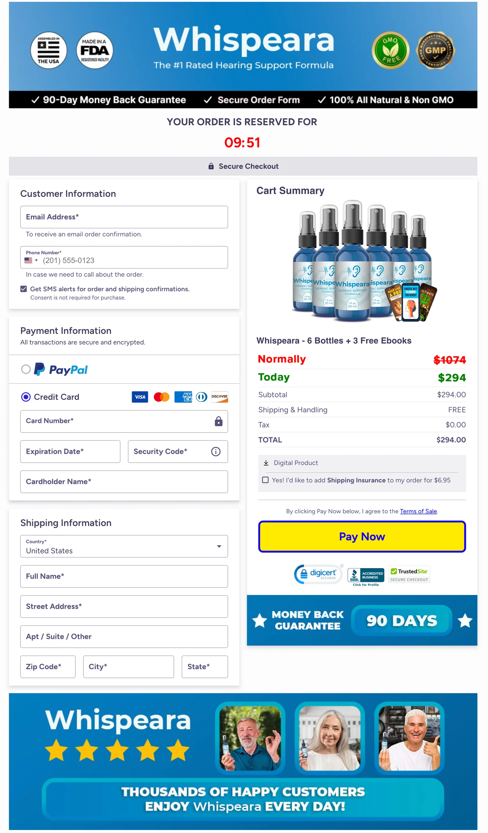 Whispeara-buy-best-order-page